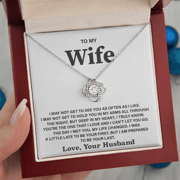 To My Wife Necklace- Jewellery With Message Card