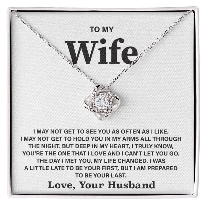 To My Wife Necklace- Jewellery With Message Card