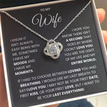 To My Wife-Loveknot Necklace- I Want To Be Your Last Everything - luxoz