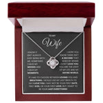 To My Wife-Loveknot Necklace- I Want To Be Your Last Everything - luxoz