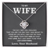 to my beautiful wife necklace