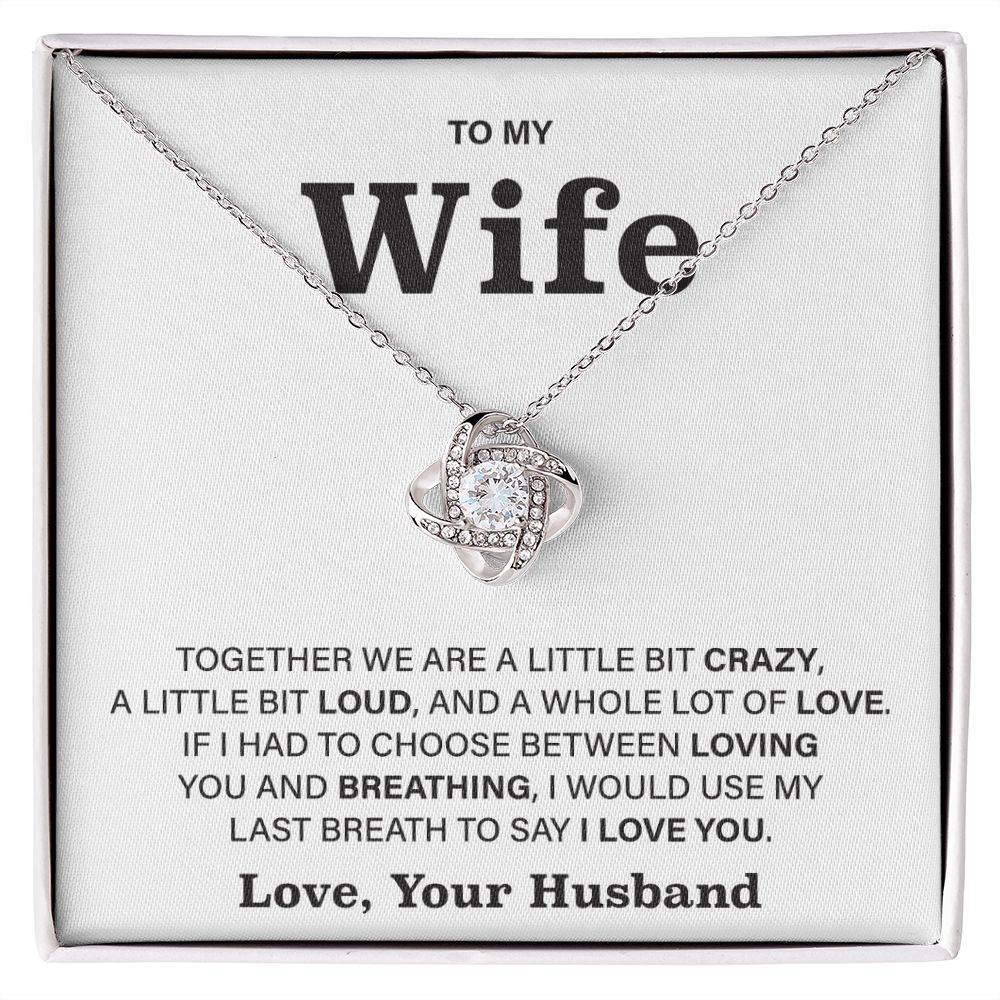 to my beautiful wife necklace