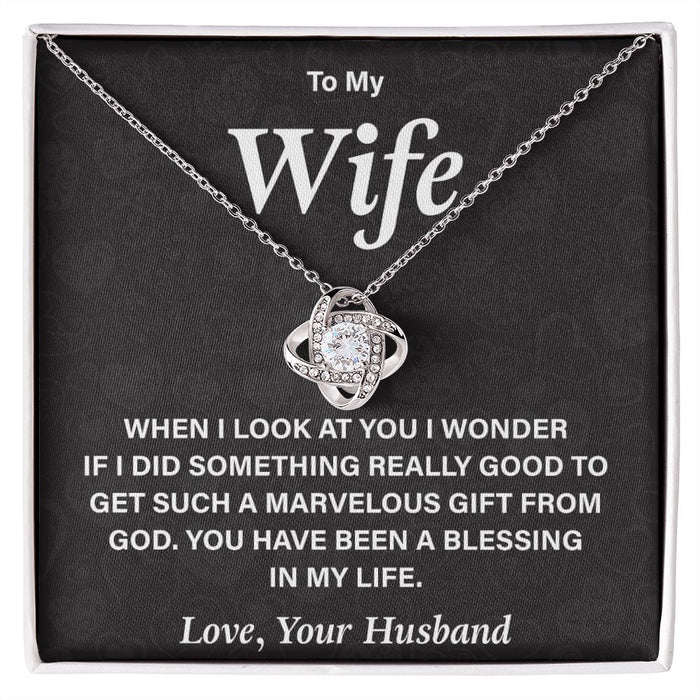 To My Wife Necklace- Meaningful Jewellery Set