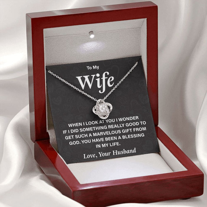 To My Wife Necklace- Meaningful Jewellery Set