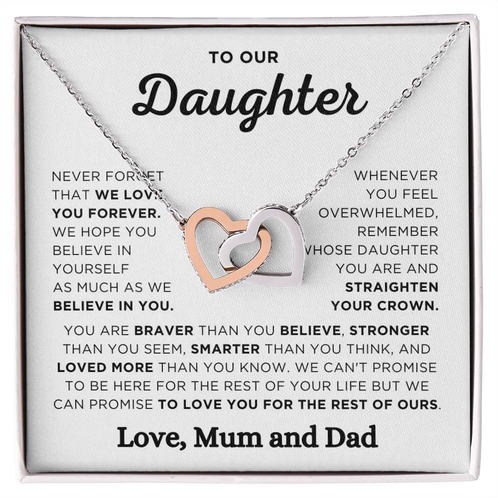 Daughter Necklace from Dad | Double Heart Necklace | luxoz