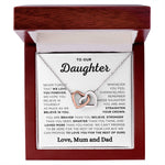 Daughter Necklace from Dad | Double Heart Necklace | luxoz