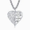 Wife To Husband With Wings Necklace - luxoz