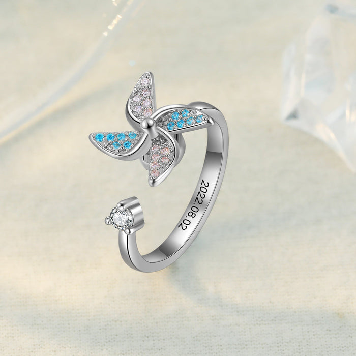 Windmill Spinner Ring-Gold Plated Copper Ring