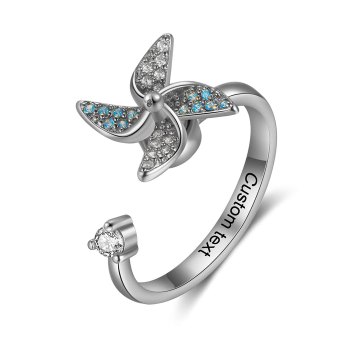 Windmill Spinner Ring-Gold Plated Copper Ring